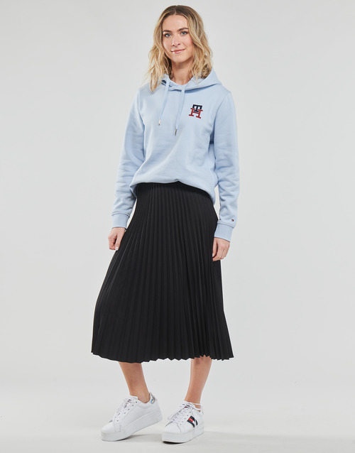Tommy Hilfiger - REG MONOGRAM EMB HOODIE - Bleu ciel