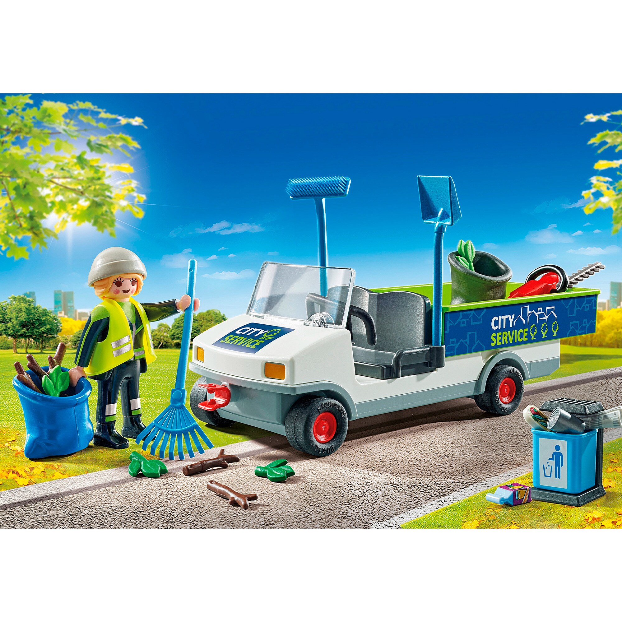 PLAYMOBIL Konstruktionsspielzeug City Action Stadtreinigung mit E-Fahrzeug