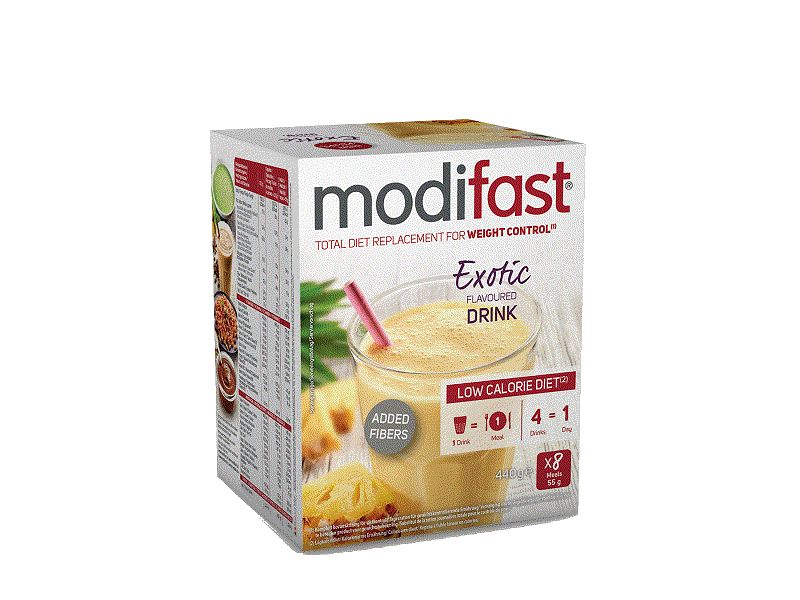 Modifast Drink Joghurt Ananas 8 x 55 g Hochwertiger Mahlzeitenersatz-Shake