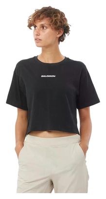 T-shirt manches courtes Salomon Logo Twist-1 Noir Femme