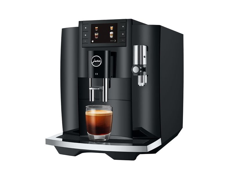 JURA Kaffeevollautomat E8 Piano Black (SC) Zwei-Tassen-Vollautomat für eine Vielzahl von Kaffeegetränken