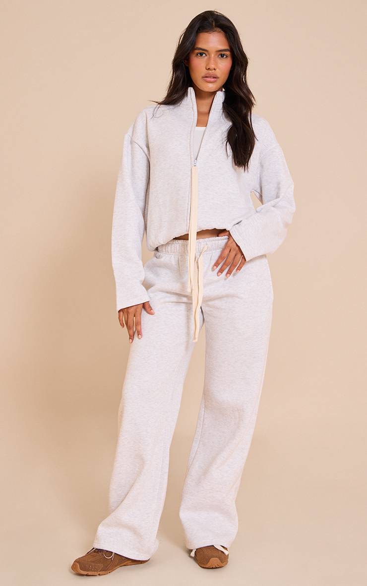 Gris Cendré Joggers À Cordon Contrasté