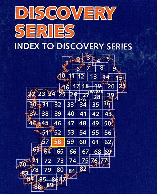 ORDNANCE SURVEY - 58 CLARE LIMERICK IRLANDE 1 50 000