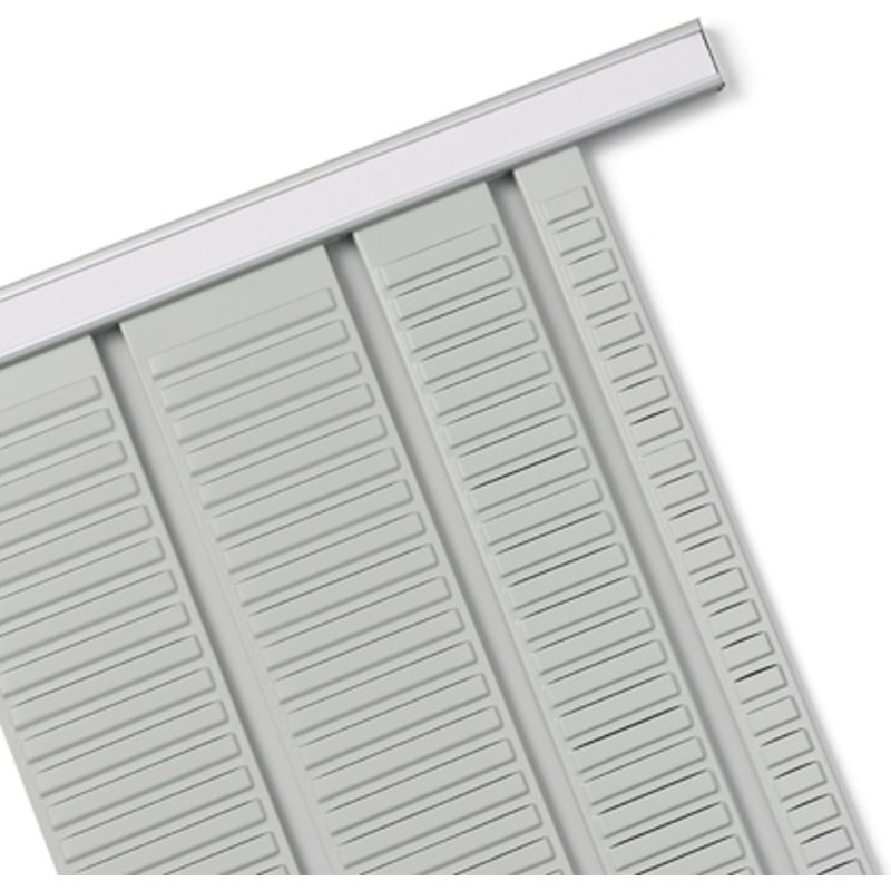 Bande planning nobo métal fiche indice 2 32 fentes adaptée carte t capacité 32 cartes format 66x6,4cm coloris gris