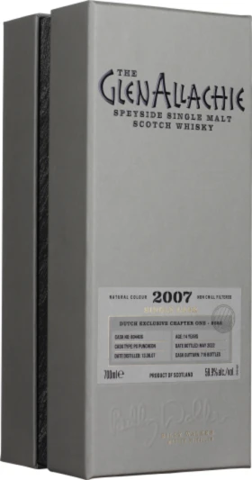 GLENALLACHIE 14 YEARS 2007 SINGLE CASK CHAPTER 1 70CL