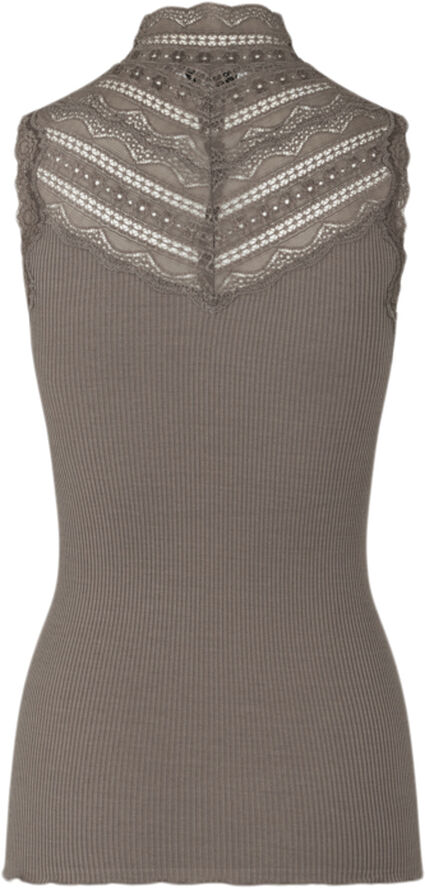 Rosemunde Silk top w/ lace Falcon