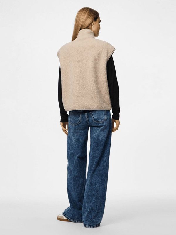 Pieces Pcsadia Teddy Vest Noos Bc voor dames, Zilvergrijs, XL