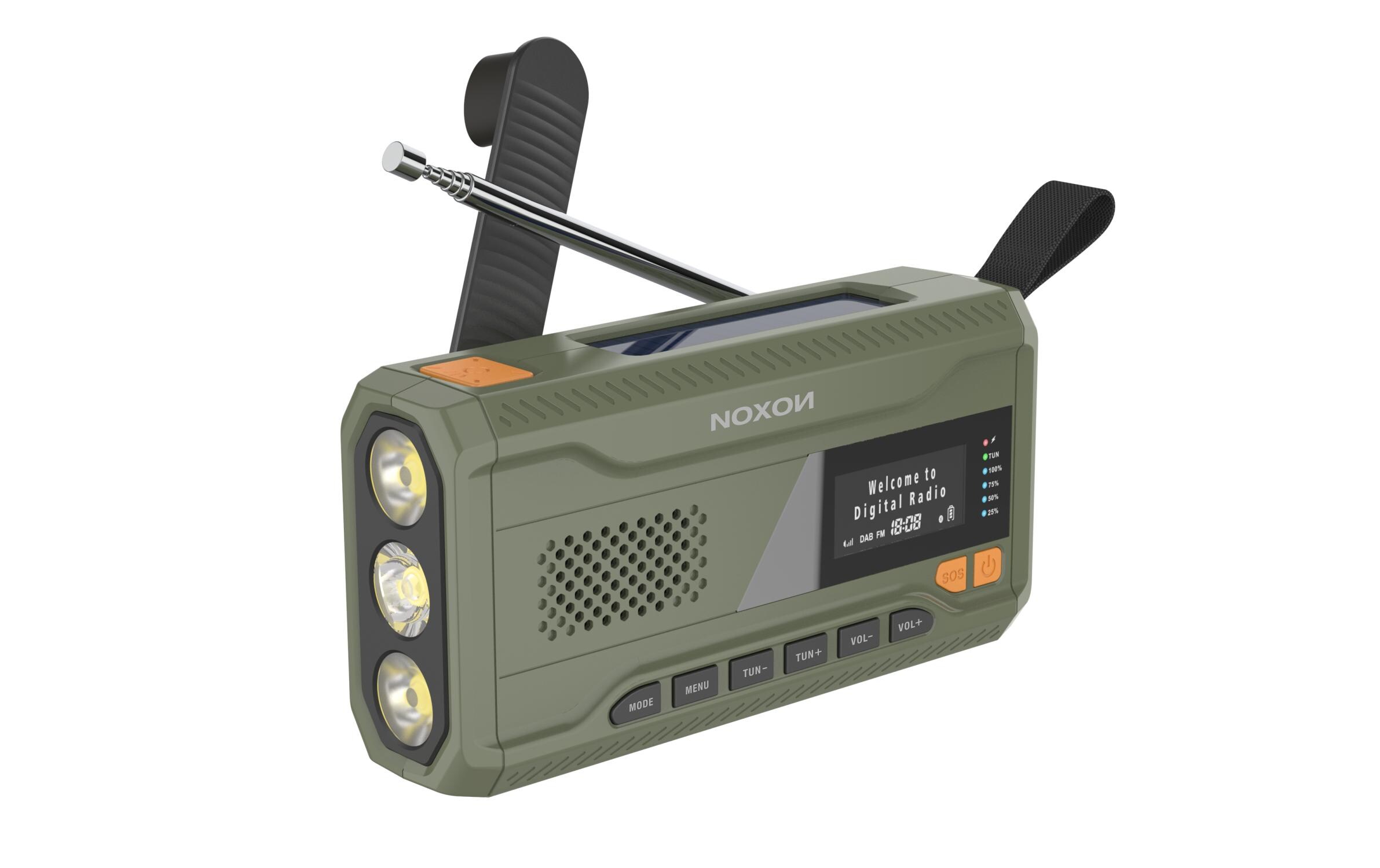 DAB+ Radio Dynamo Solar 211 GrünNotfall DAB+ Radio