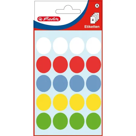 Herlitz Markierungspunkte farbig, 19mm selbstklebend 60 Stück