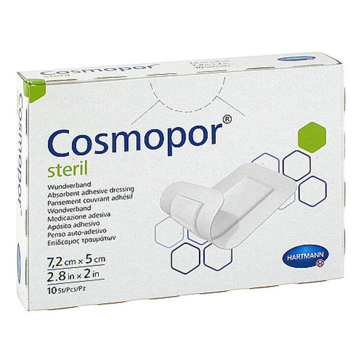 Cosmopor steril 5x7,2 cm, 10 St