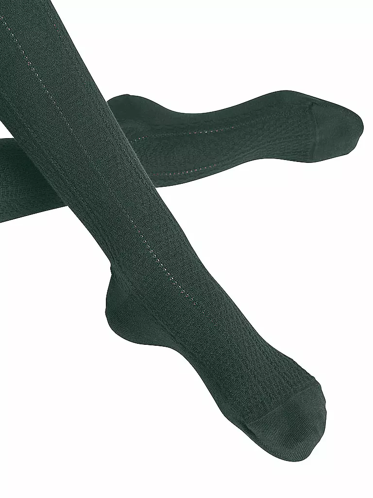FALKE Strickstrumpfhose NEEDLEPOINT thyme olive