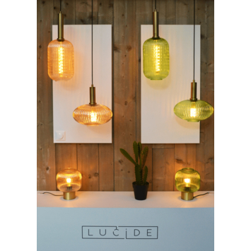 Lucide hanglamp Maloto amber Ø20 cm