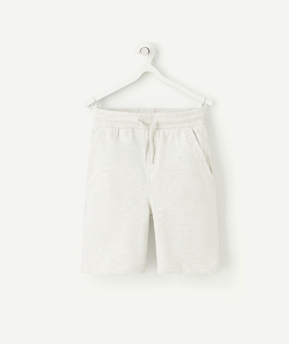BERMUDA EN COTON GRIS CLAIR GARÇON