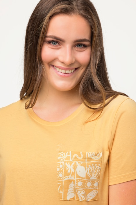 Pyjama-Shirt, Rundhals, Halbarm, Biobaumwolle