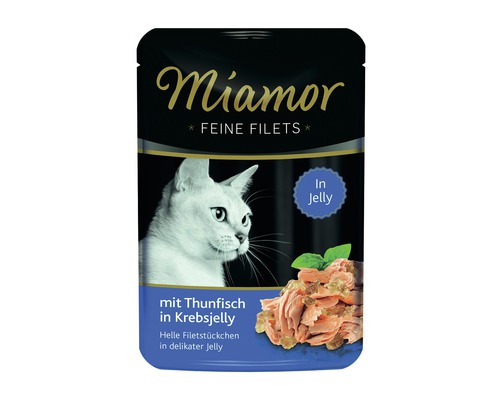 Miamor natvoer voor katten, fijne tonijnfilets in krabgelei, 100 g
