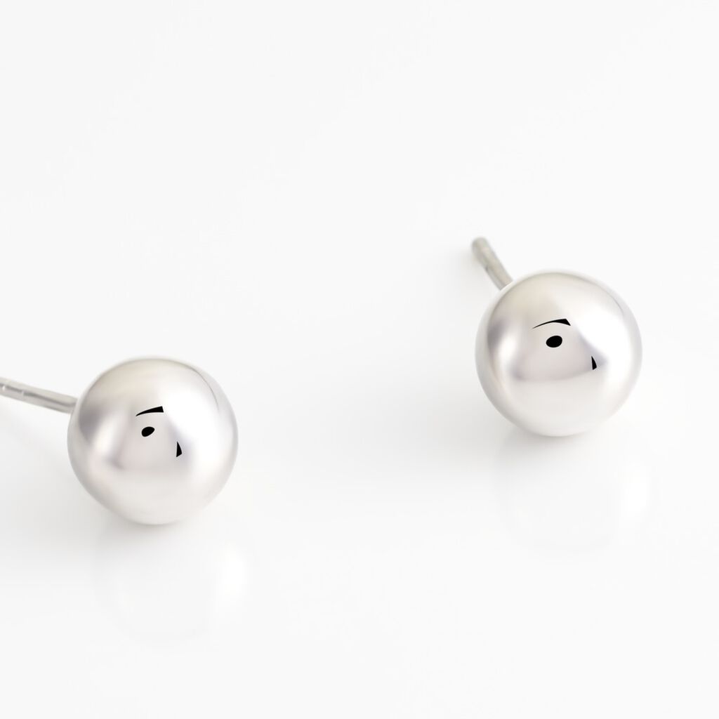 Boucles D'oreilles Puces Virgie Argent Blanc