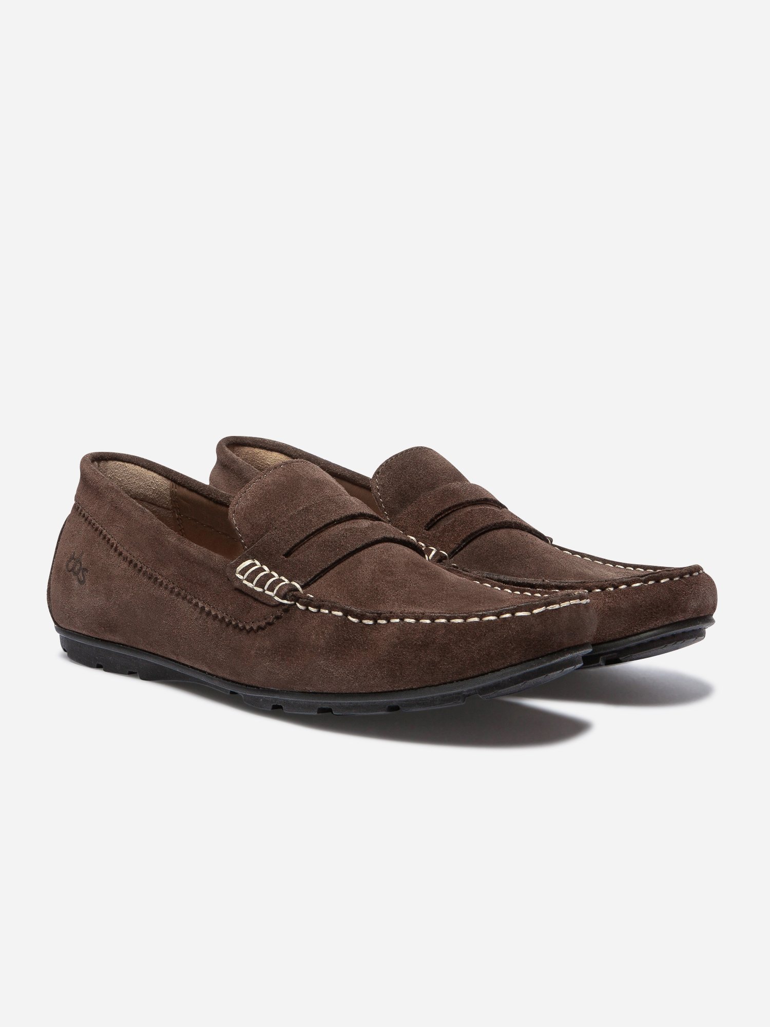 Mocassins Homme En Cuir Velours Marron