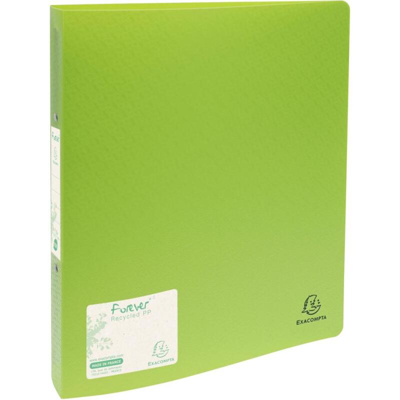 Classeur 2 anneaux plastifié Exacompta Forever A4 maxi - Dos 3 cm couleurs assorties