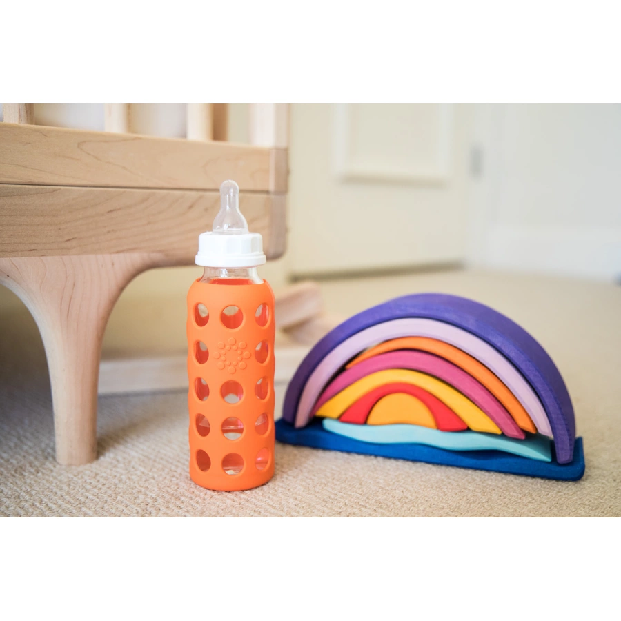 lifefactory Babyflasche aus Glas in papaya 250 ml