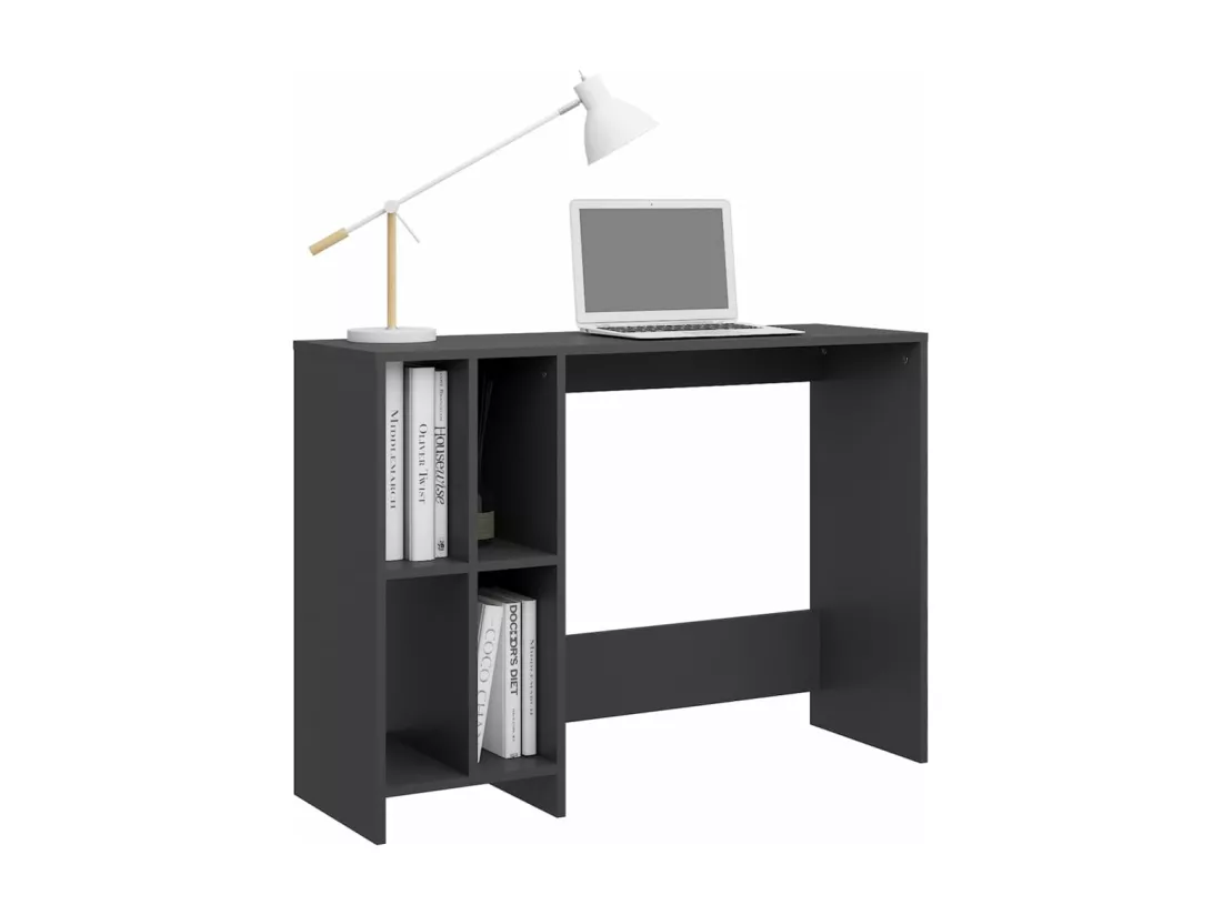 Bureau d'ordinateur portable Gris 102,5x35x75 cm Aggloméré