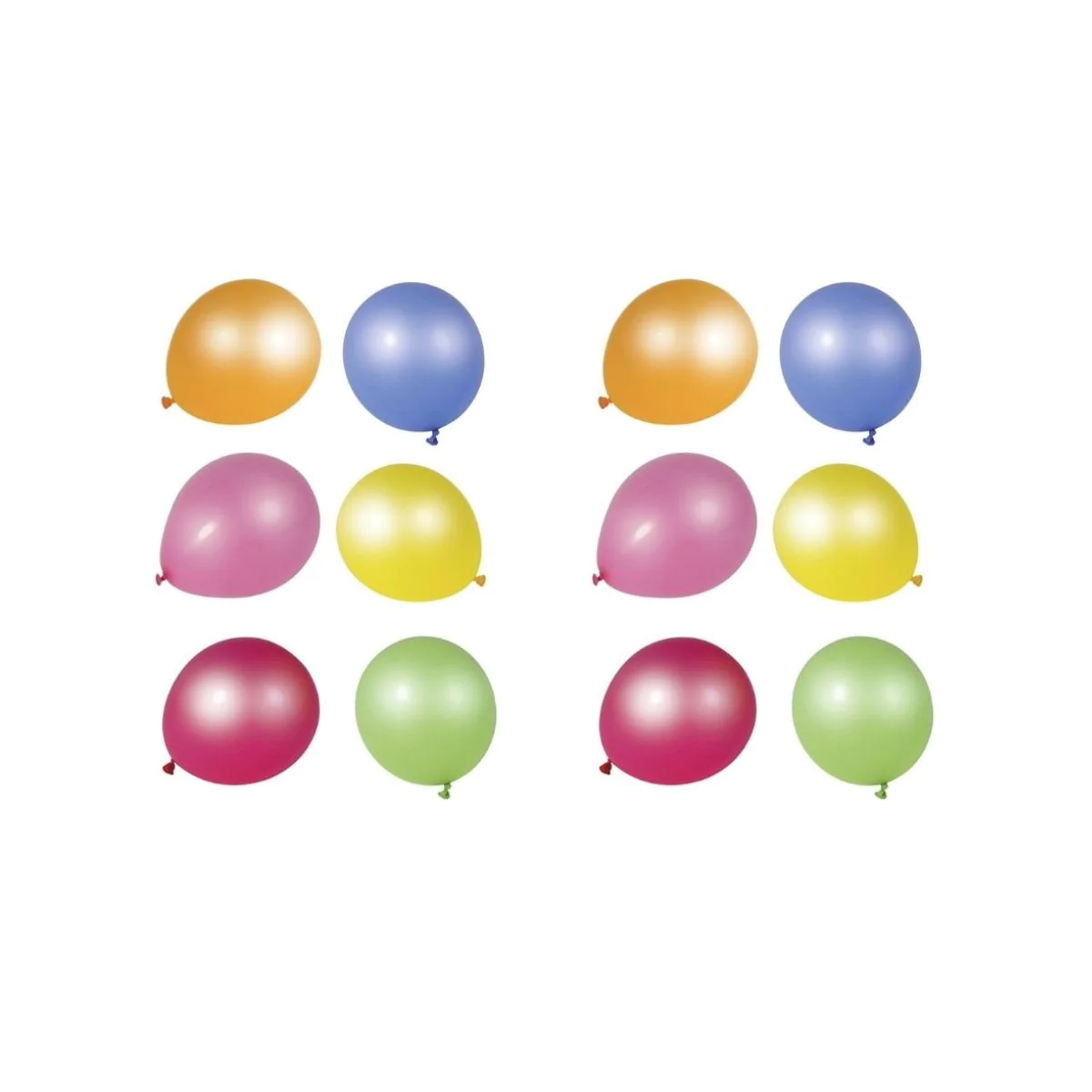 2 Lots de 12 ballons de baudruche colorés pour anniversaire Fackelmann
