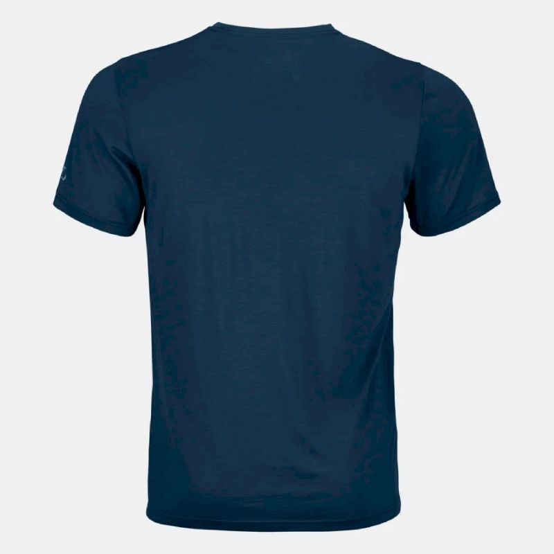 120 Cool Tec Mountain Stripe TS - T-shirt en laine mérinos homme