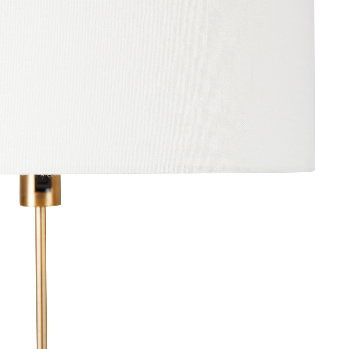 Vloerlamp verstelbaar brons met kap wit 50 cm - Parte