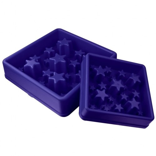 Comedouro lento quadrado para cães, azul