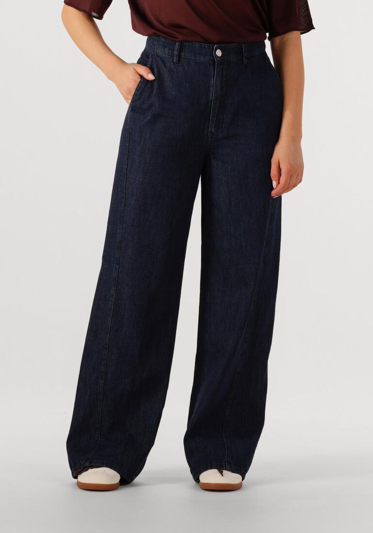 donkerblauwe second female wide jeans olane denim jeans