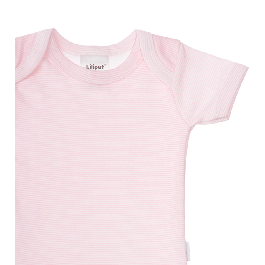 Liliput 2er Pack Kurzarmbody weiß rosa gestreift weiß