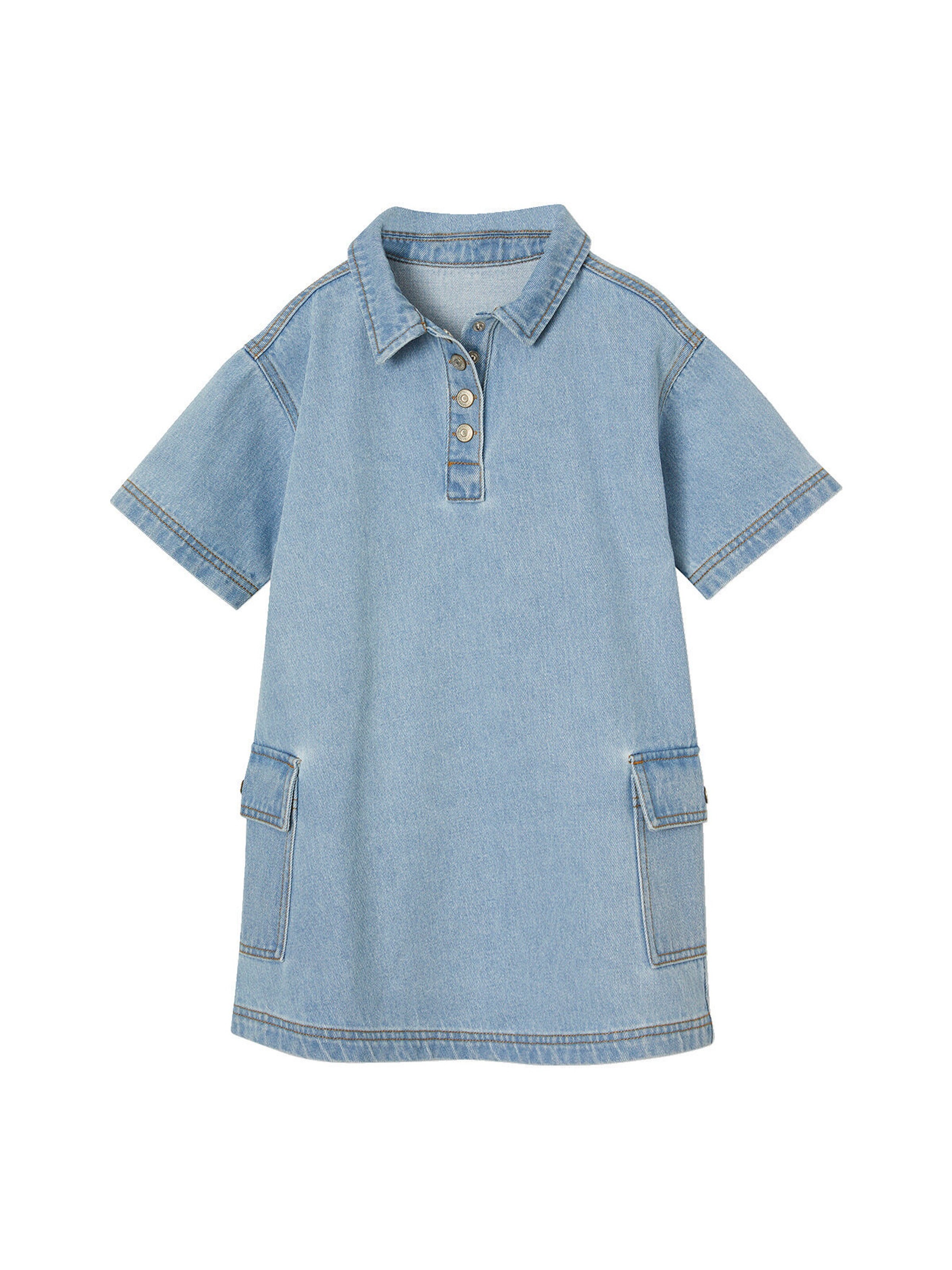 Vertbaudet Mädchen Jeanskleid helles blau