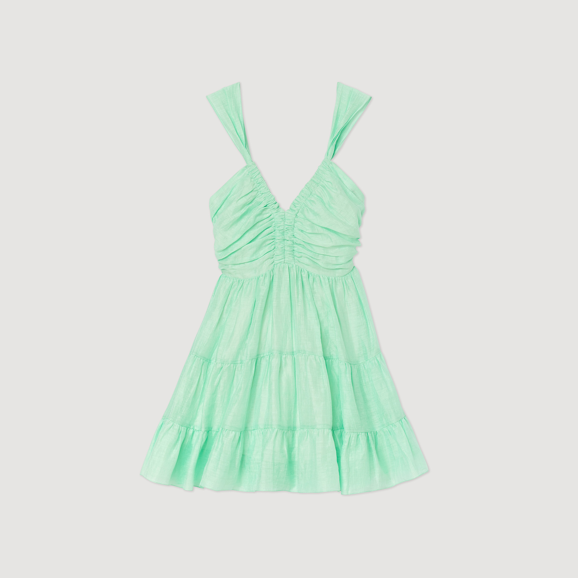 Robe courte volantee