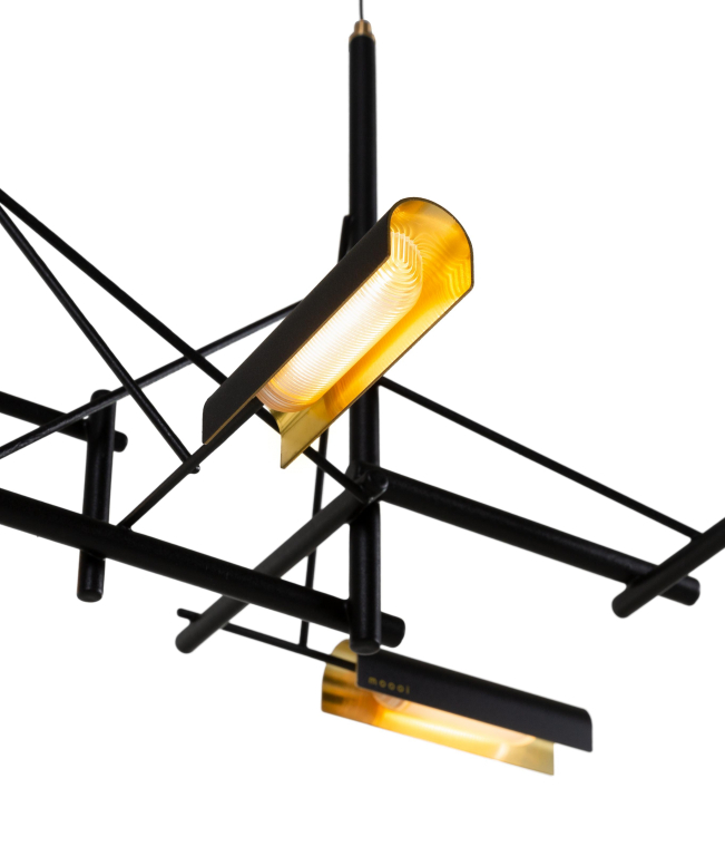 Moooi Tinkering 140 hanglamp LED zwart/messing