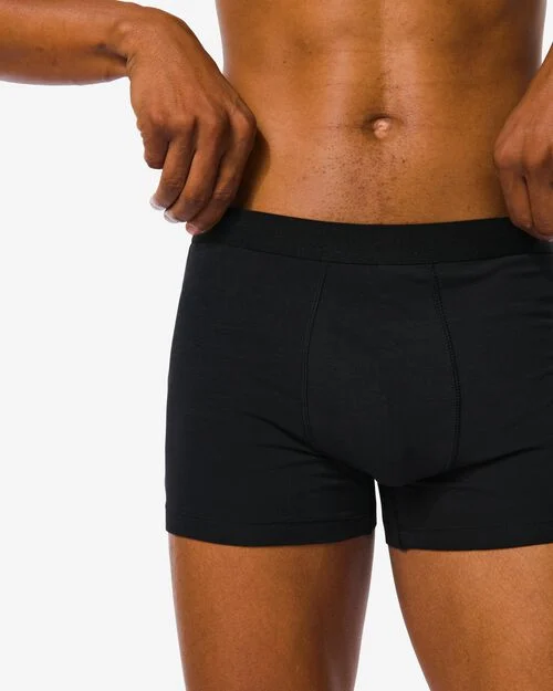 3 boxers homme modèle court noir