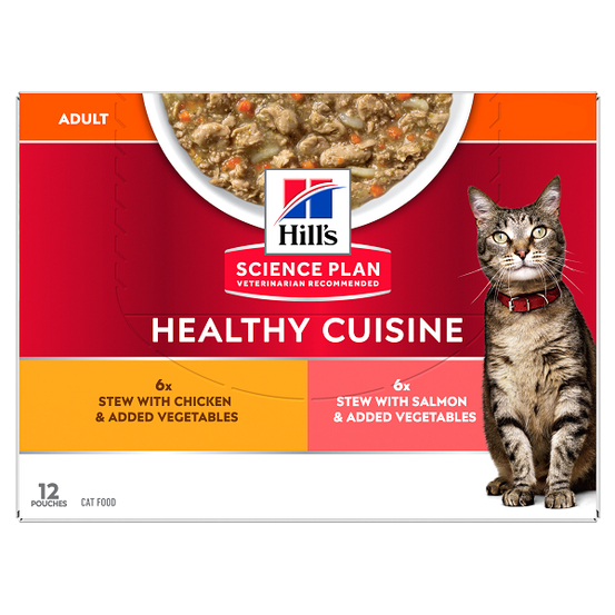 Multipack mijotéau poulet & saumon pour chat adulte 12x80g