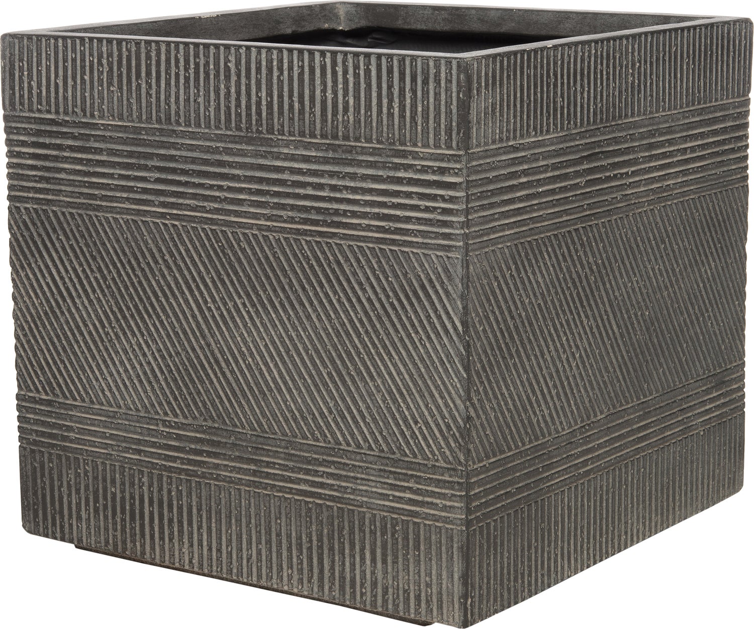 Intratuin plantenbak Lijnen grijs 44 x 44 x 43 cm