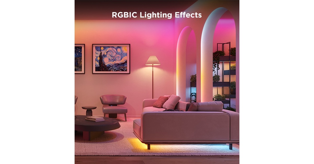 GoveeStrip Light S Segmented Colour Control ledstrip  (3 meter, 2,4GHz wifi, Bluetooth)