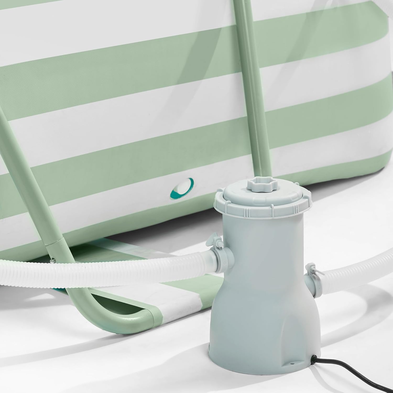 Swim Essentials Aufstellpool - Rahmenpool - Rechteck - Grün/Weiß - 400 x 200 x 75 cm (inklusive Filterpumpe)
