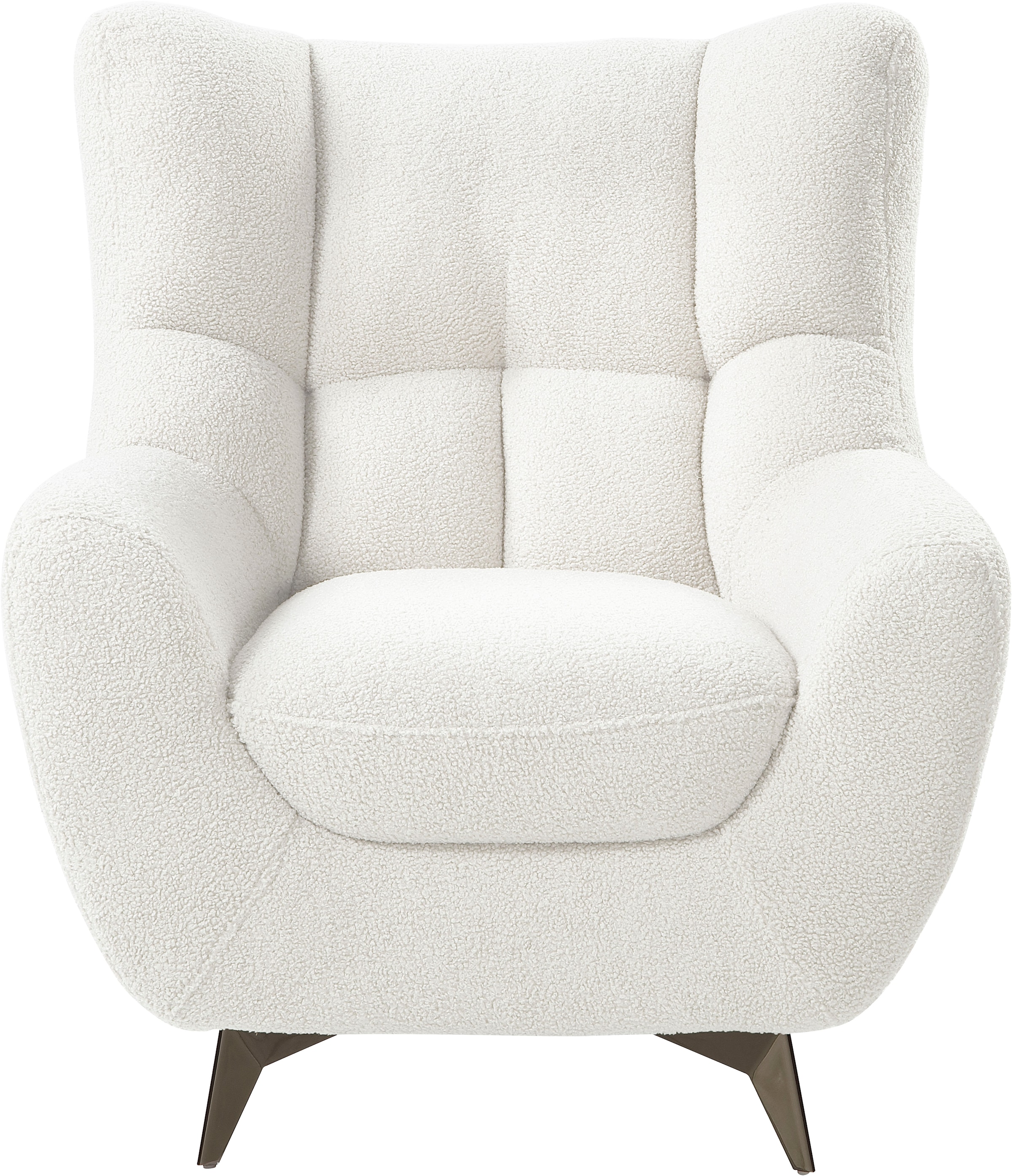 ATLANTIC home collection Sessel »Shawn« mit Federkern, trendy Bezug mit Teddyoptik