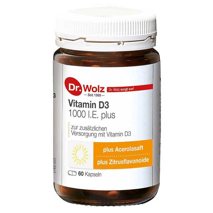 Vitamin D3 1000 I.E. plus Dr. Wolz Kapseln, 60 St