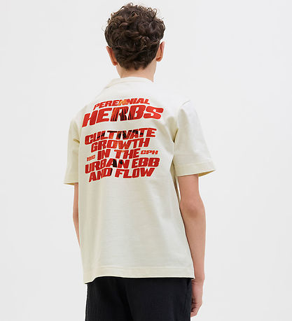 Jack & Jones T-Shirt - JcoInterlude - Sweet Mais m. Text
