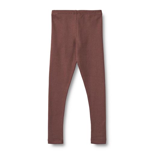 Wheat Maddy Rib Leggings, Eggplant, 122 cm