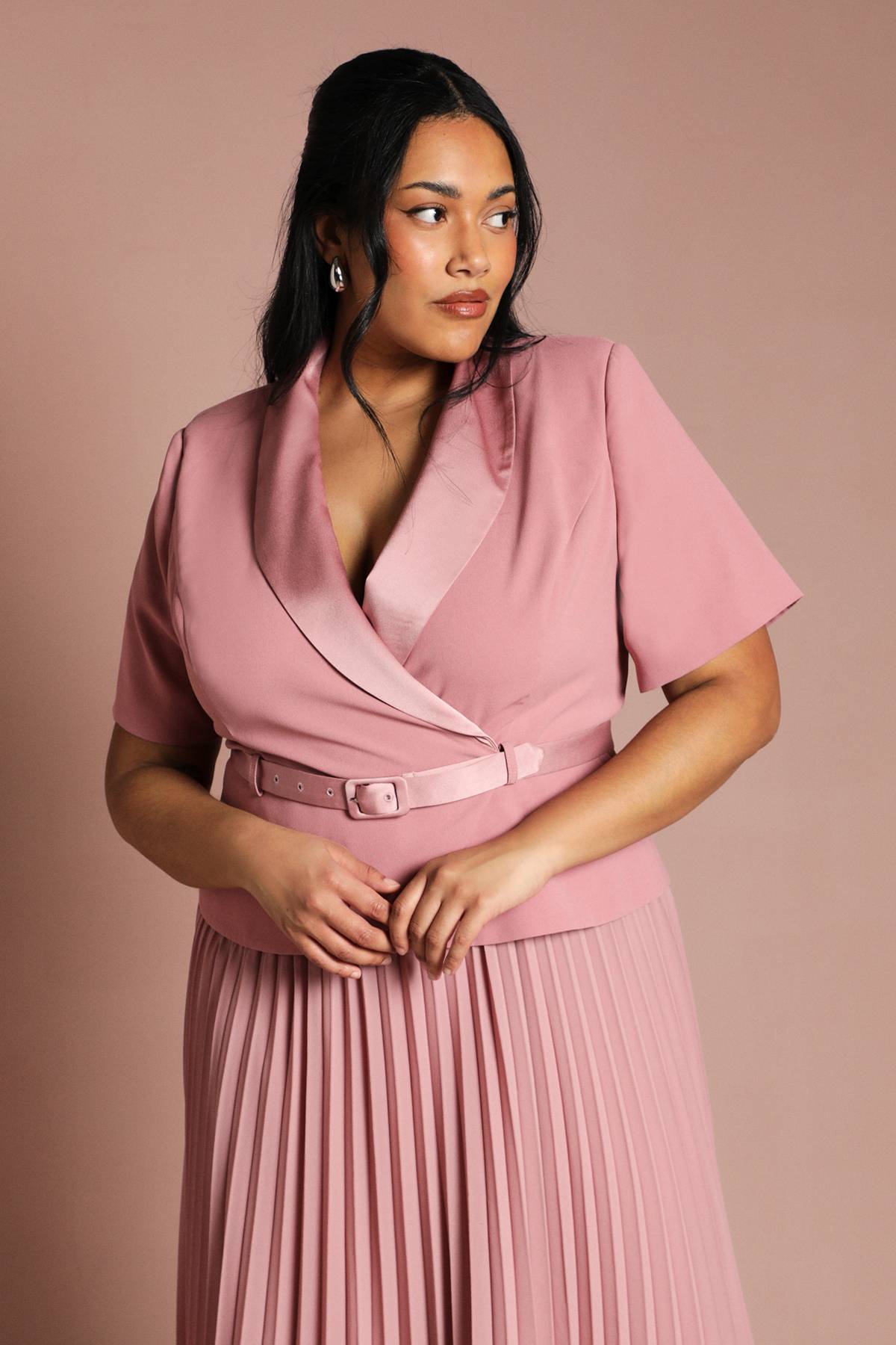 Coast Robe Cache-cœur 2 En 1 Grande Taille Avec Jupe Plissée