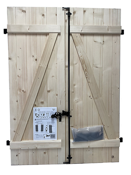 Volet battant sapin 2 vantaux 100 x h.155 cm, ép.27 mm