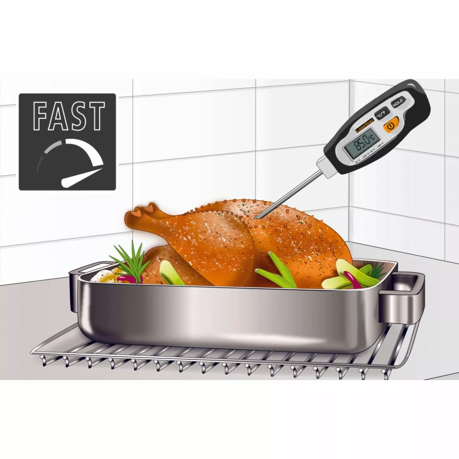 Laserliner ThermoTester Temperatuurmeter met prikpunt - -40°C t/m 250°C