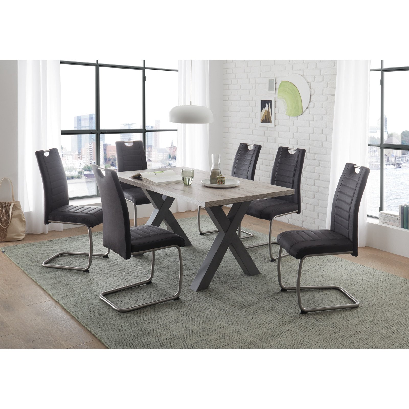 Tisch Mister NB 180, Dekor Texas Oak