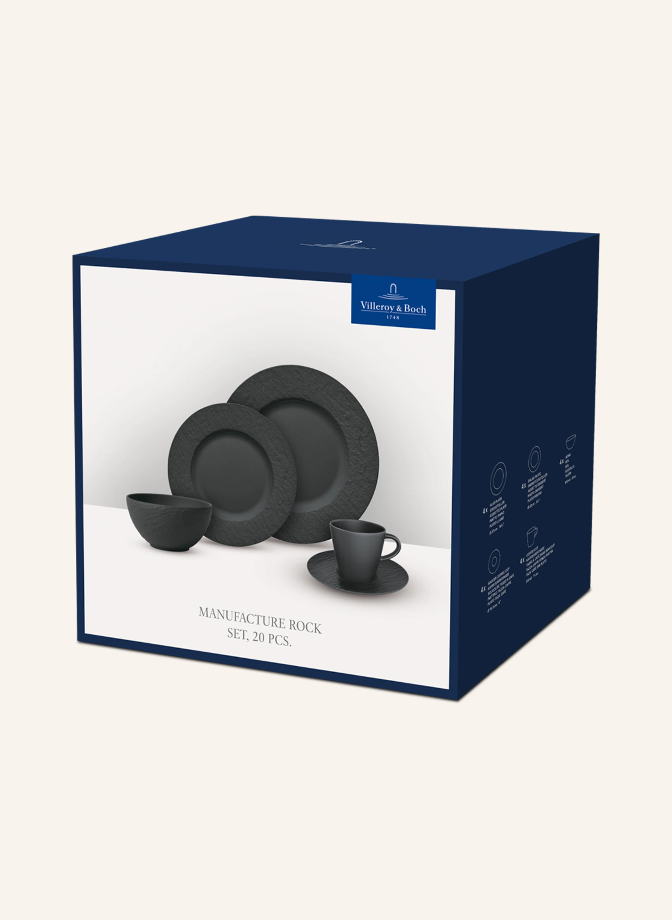 Villeroy & Boch 20-tlg. Geschirrset MANUFACTURE ROCK