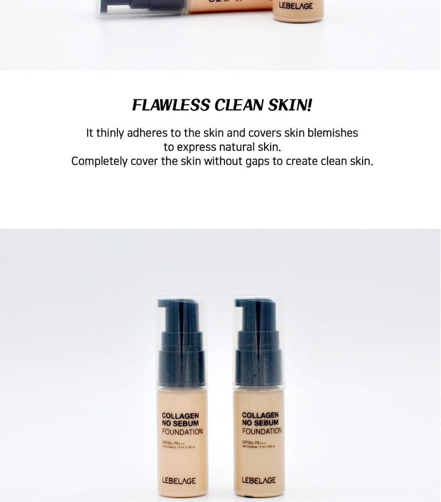 LEBELAGE - Collagen No Sebum Foundation Mini - 3 kleuren