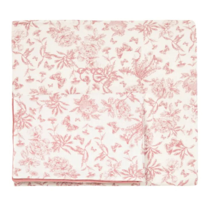 Tartine et Chocolat Parure de lit Toile de Jouy | Rose pêche