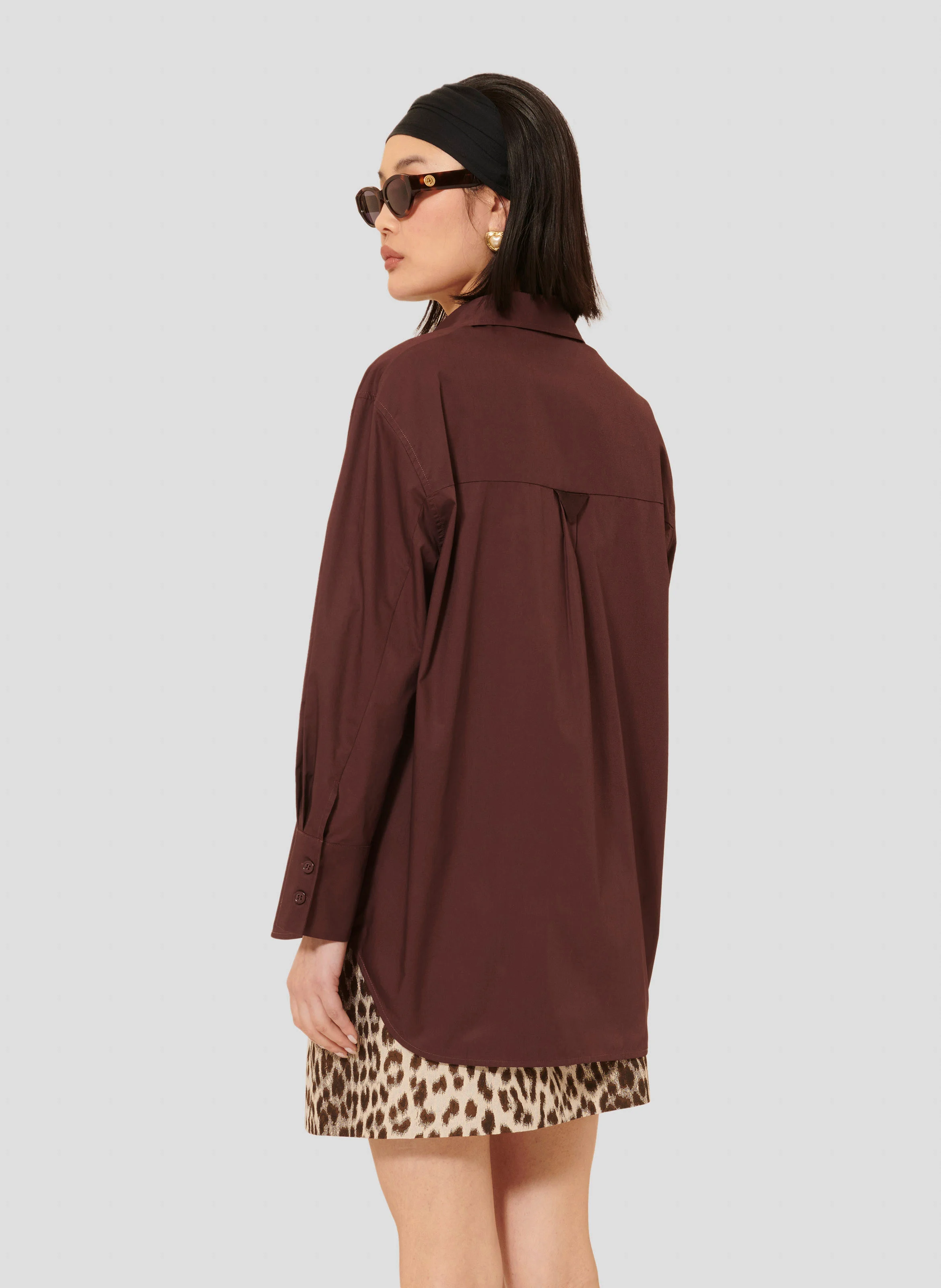 CARLOTTA - Chemise oversize en coton | Violet